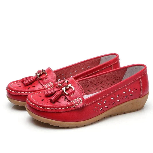 Perforated Women's Loafers with Arch Support