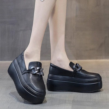 Classic Black Leather Arch Support Moccasins – view 2