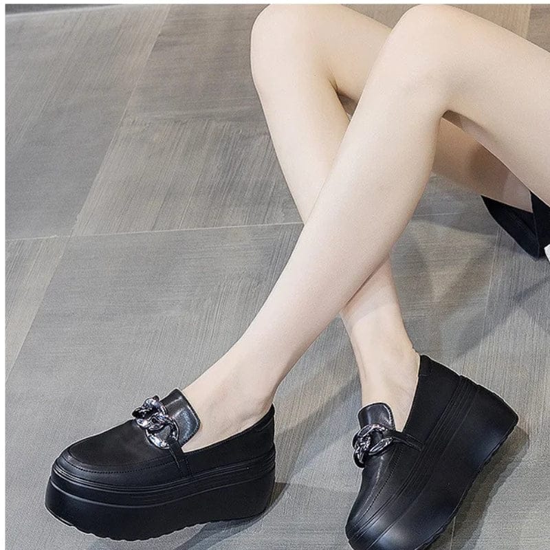 Classic Black Leather Arch Support Moccasins – view 4