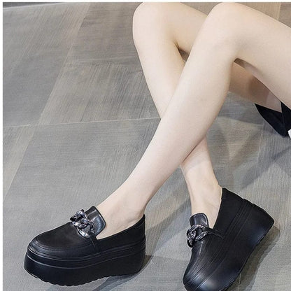 Classic Black Leather Arch Support Moccasins – view 4