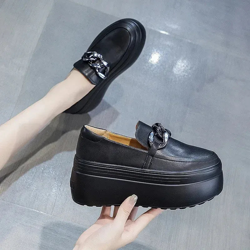 Classic Black Leather Arch Support Moccasins – view 3