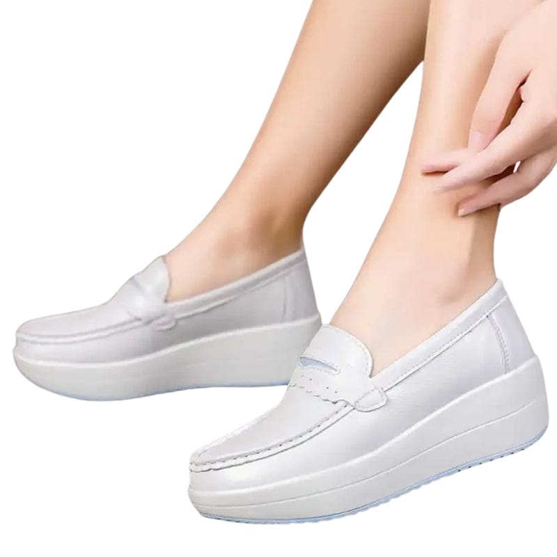 Platform Vegan Leather Arch Support Loafers – view 5