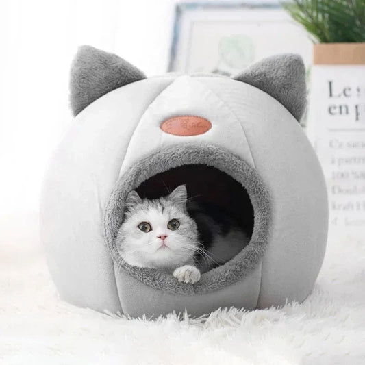 Cave Style Non Slip Breathable Orthopedic Cat Bed