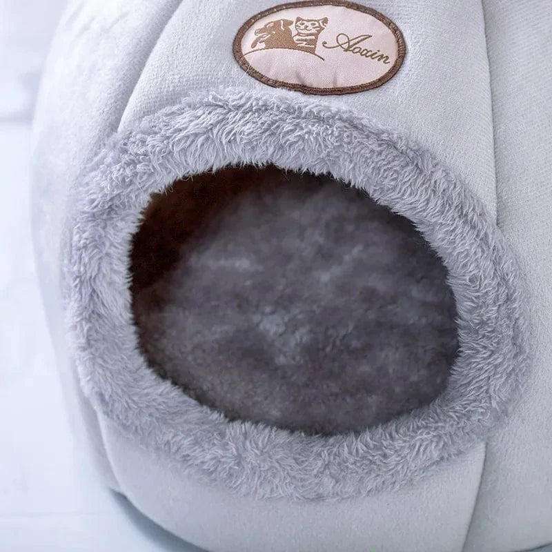 Cave Style Non Slip Breathable Orthopedic Cat Bed – view 2