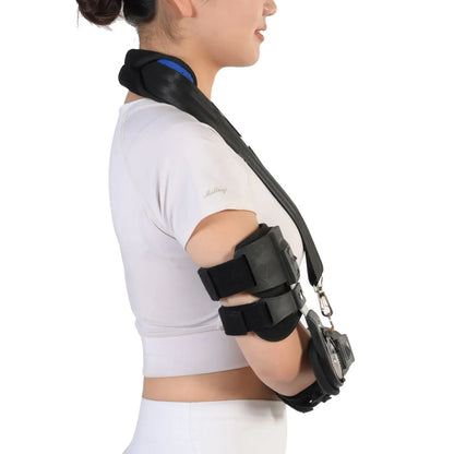 Hinged Adjustable Arm Brace for the Left Elbow – view 4