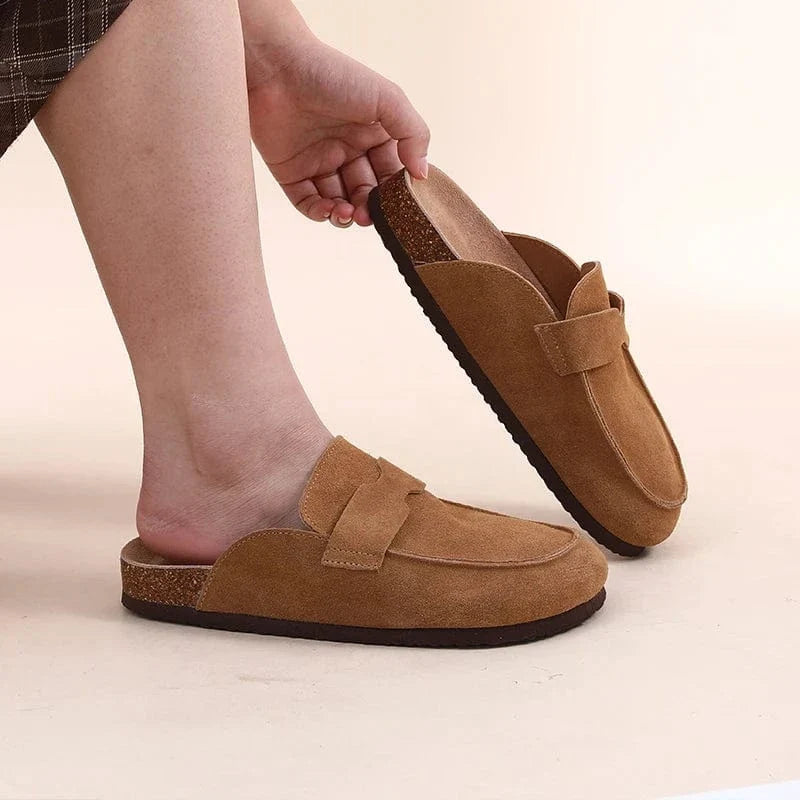 Brown Suede Orthopedic Clogs with Arch Support for Men – view 4