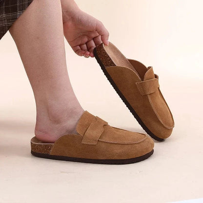Brown Suede Orthopedic Clogs with Arch Support for Men – view 4