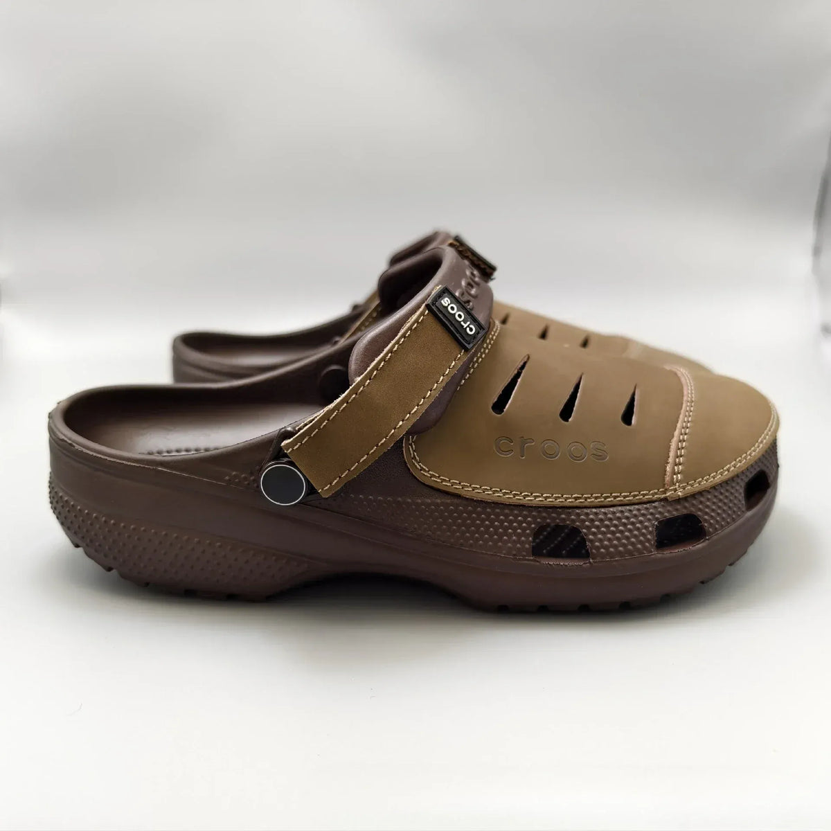 Cowhide Orthopedic Leather Clogs for Men with Back Strap – view 2
