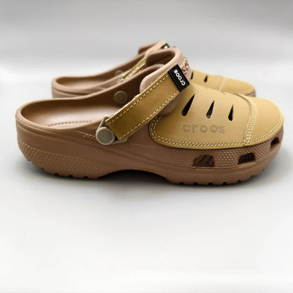 Cowhide Orthopedic Leather Clogs for Men with Back Strap – view 3