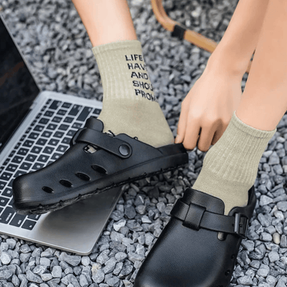 Black Ergonomic Arch Support Clogs for Men – view 4