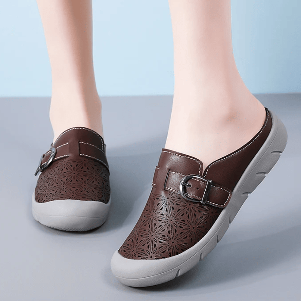 Floral Faux Leather Clogs with Arch Support for Women – view 2