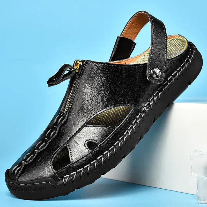 Anatomical Leather Non Slip Orthopedic Sandals for Men – view 8