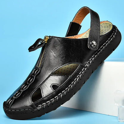 Anatomical Leather Non Slip Orthopedic Sandals for Men – view 8