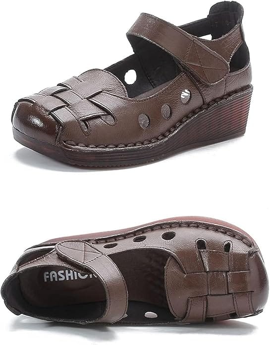 Braided Vegan Leather Sandals for Swollen Feet for Women – view 2