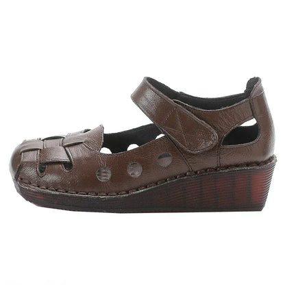 Braided Vegan Leather Sandals for Swollen Feet for Women