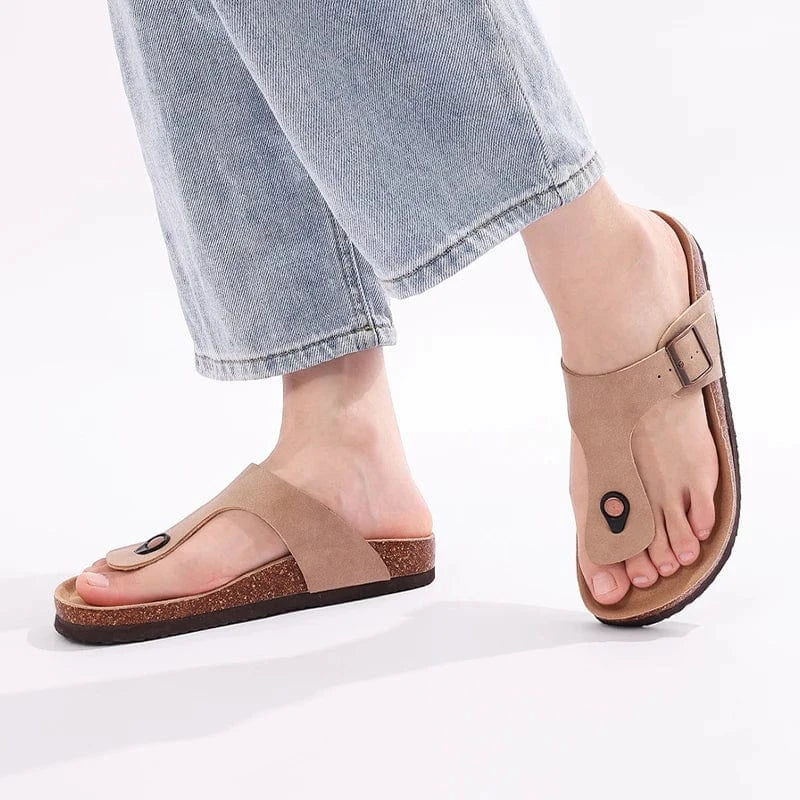 Faux Cork Heeled Orthopedic Sandals for Women – view 2