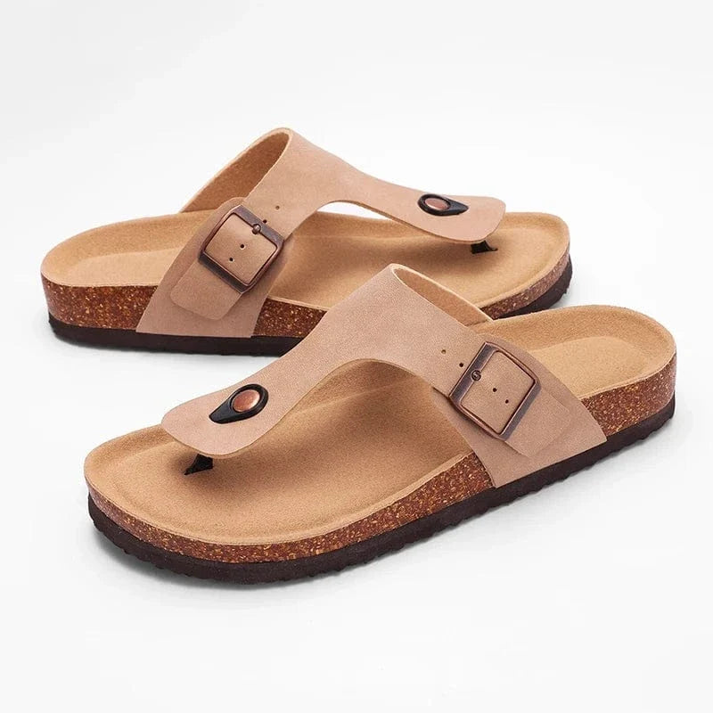Faux Cork Heeled Orthopedic Sandals for Women
