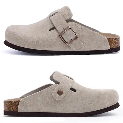 Gray Orthopedic Sandals for Women with Buckle – view 2