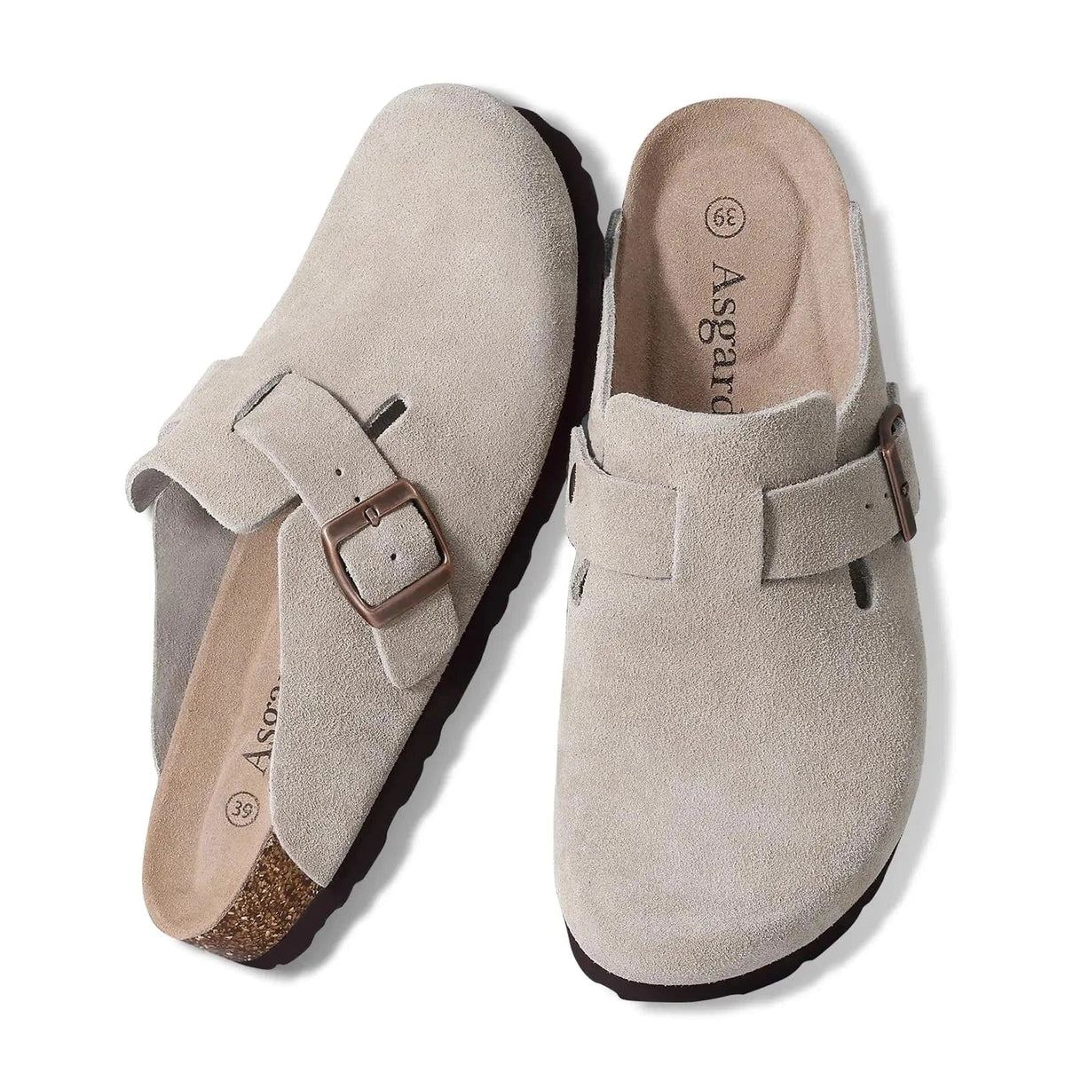 Gray Orthopedic Sandals for Women with Buckle – view 5