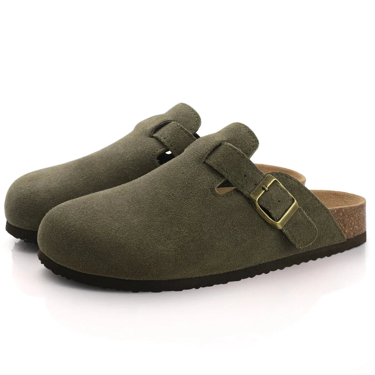 Retro Army Green Adjustable Orthopedic Sandals for Women
