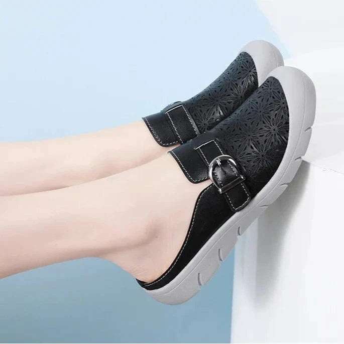 Retro Vegan Leather Breathable Orthopedic Sandals for Women – view 6