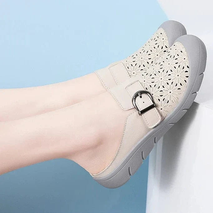 Retro Vegan Leather Breathable Orthopedic Sandals for Women – view 13