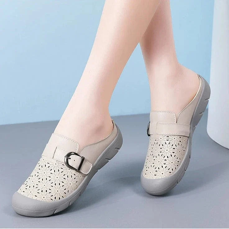 Retro Vegan Leather Breathable Orthopedic Sandals for Women – view 12