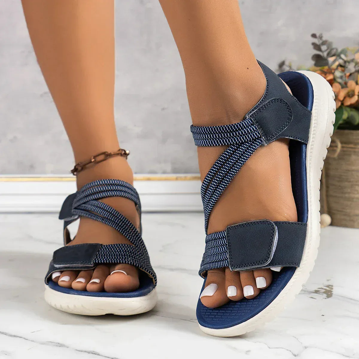 Roman-Style Non Slip Adjustable Orthopedic Sandals for Women – view 4