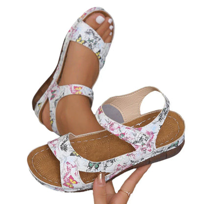 Floral Wedge Adjustable Orthopedic Sandals for Women