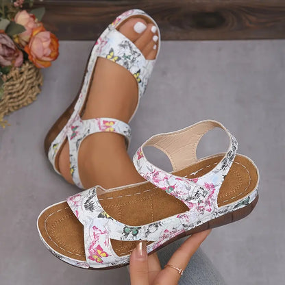 Floral Wedge Adjustable Orthopedic Sandals for Women – view 4