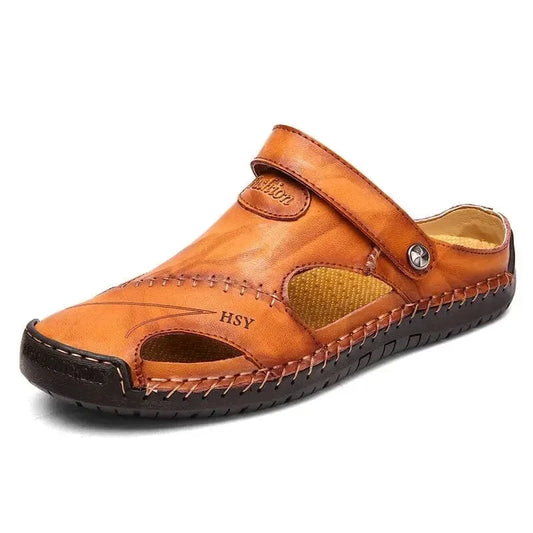 Non-Slip Genuine Leather Orthopedic Sandals for Men