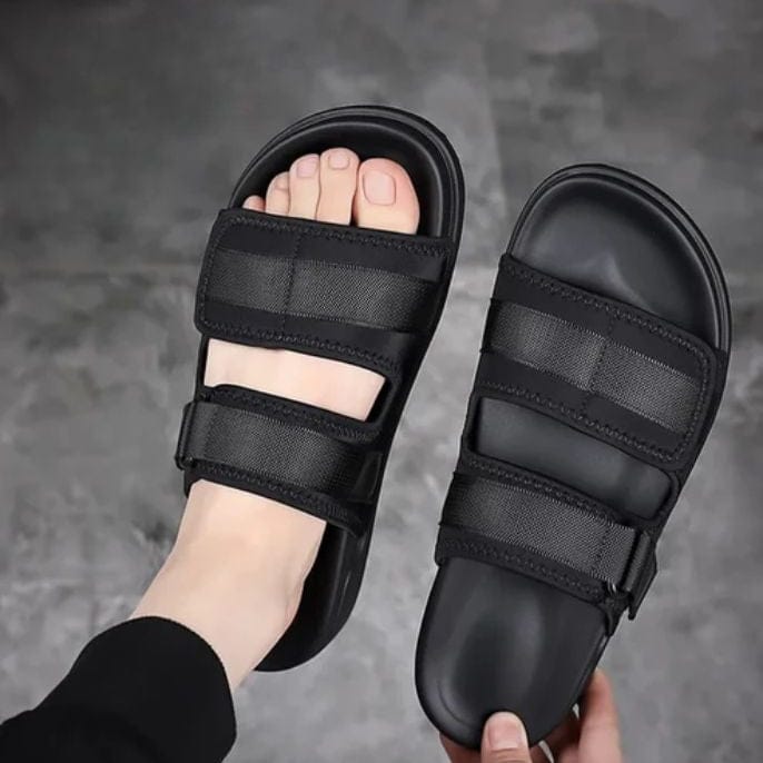 Men's Flat Orthopedic Summer Sandals with Hook-and-Loop Straps – view 7
