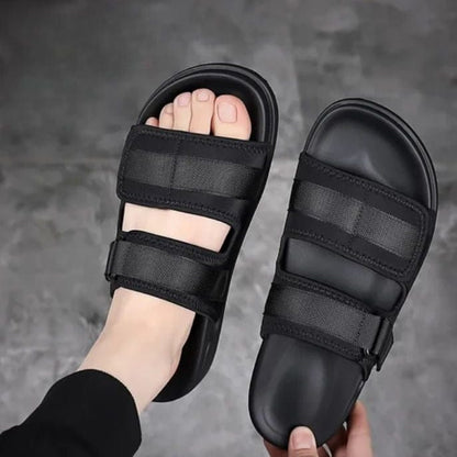 Men's Flat Orthopedic Summer Sandals with Hook-and-Loop Straps – view 7