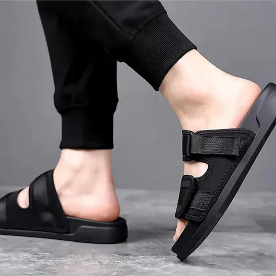 Men's Flat Orthopedic Summer Sandals with Hook-and-Loop Straps – view 8