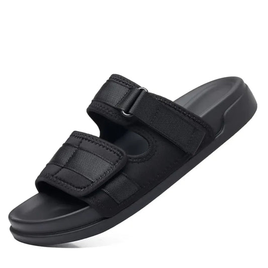 Men's Flat Orthopedic Summer Sandals with Hook-and-Loop Straps