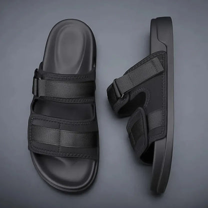 Men's Flat Orthopedic Summer Sandals with Hook-and-Loop Straps – view 4