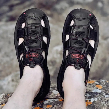 Sandales Orthopédiques Respirantes Au Design Tissé Pour Hommes
