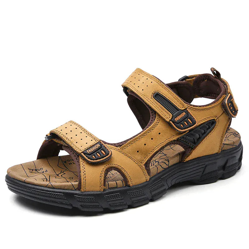 Sandales Orthopédiques Respirantes En Cuir Véritable Pour Homme