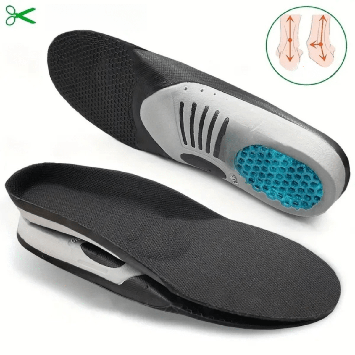 Heel Wedge Shoe Inserts with Arch Support for Flat Feet – view 2