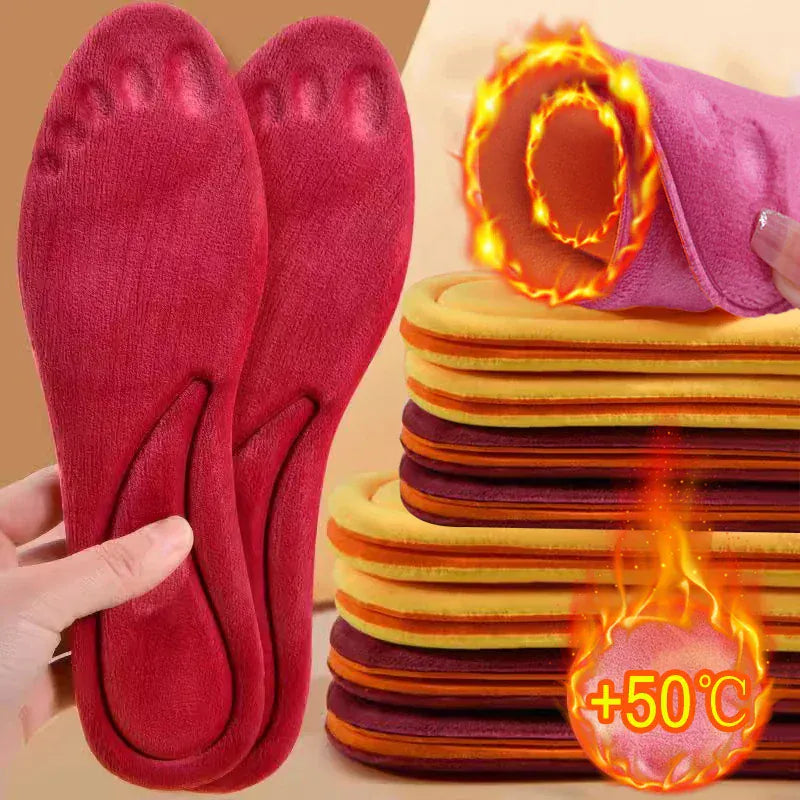 Thick Self-Warming Memory Foam Insoles for Cold Days