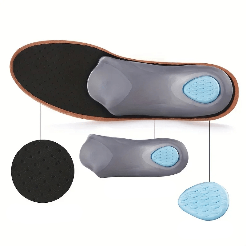 Unisex Perforated Leather Insoles for Flat Feet – view 4
