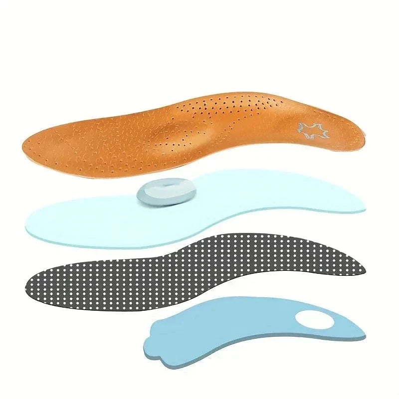 Unisex Perforated Leather Insoles for Flat Feet – view 5