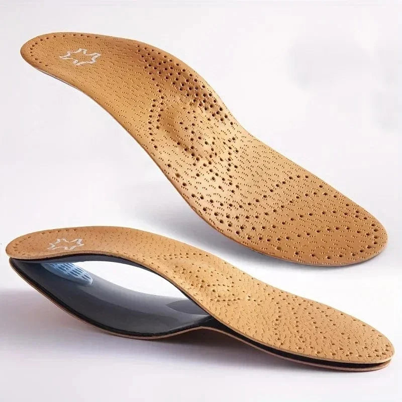 Unisex Perforated Leather Insoles for Flat Feet – view 3