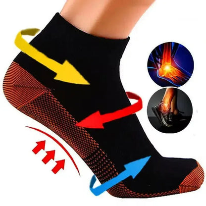 Copper Ankle Compression Socks for Plantar Fasciitis