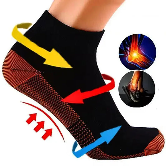 Copper Ankle Compression Socks for Plantar Fasciitis
