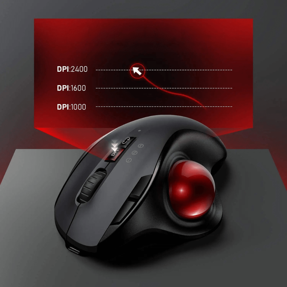 Wireless Vertical Mouse with Built-In Trackball – view 5
