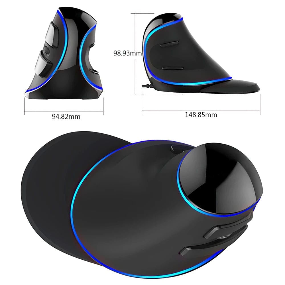 Rechargeable Backlit Vertical Mouse for Office Work – view 5