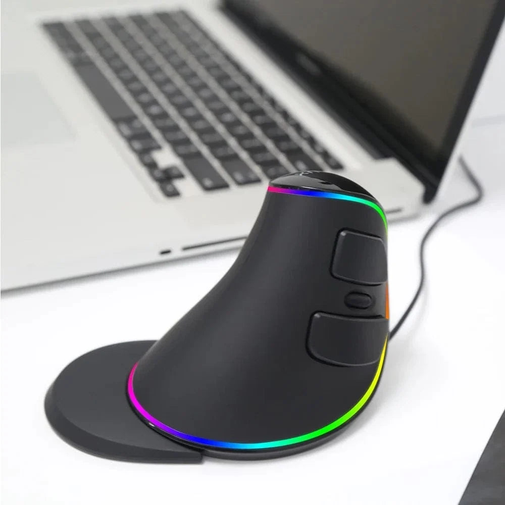 Rechargeable Backlit Vertical Mouse for Office Work – view 2