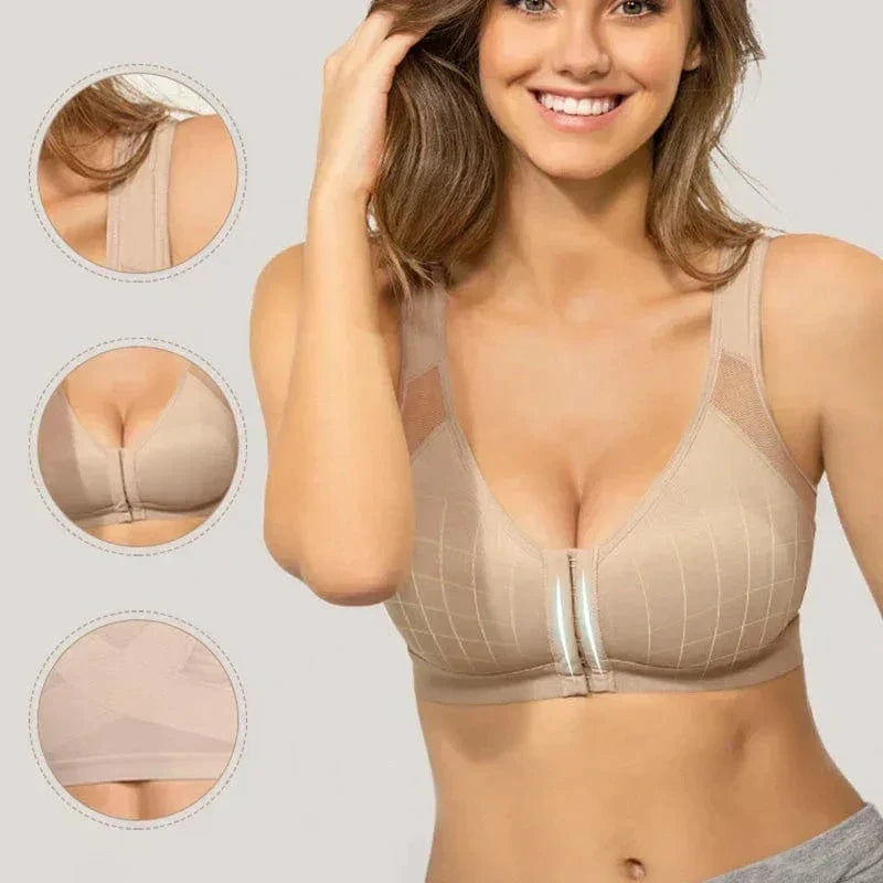 Breathable Posture Corrector Bra with Front Closure – view 3