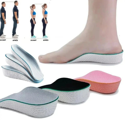 Memory Foam Breathable Heel Cups with Height Lift